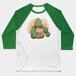 Michelangelo's Pizza Baseball T-Shirt